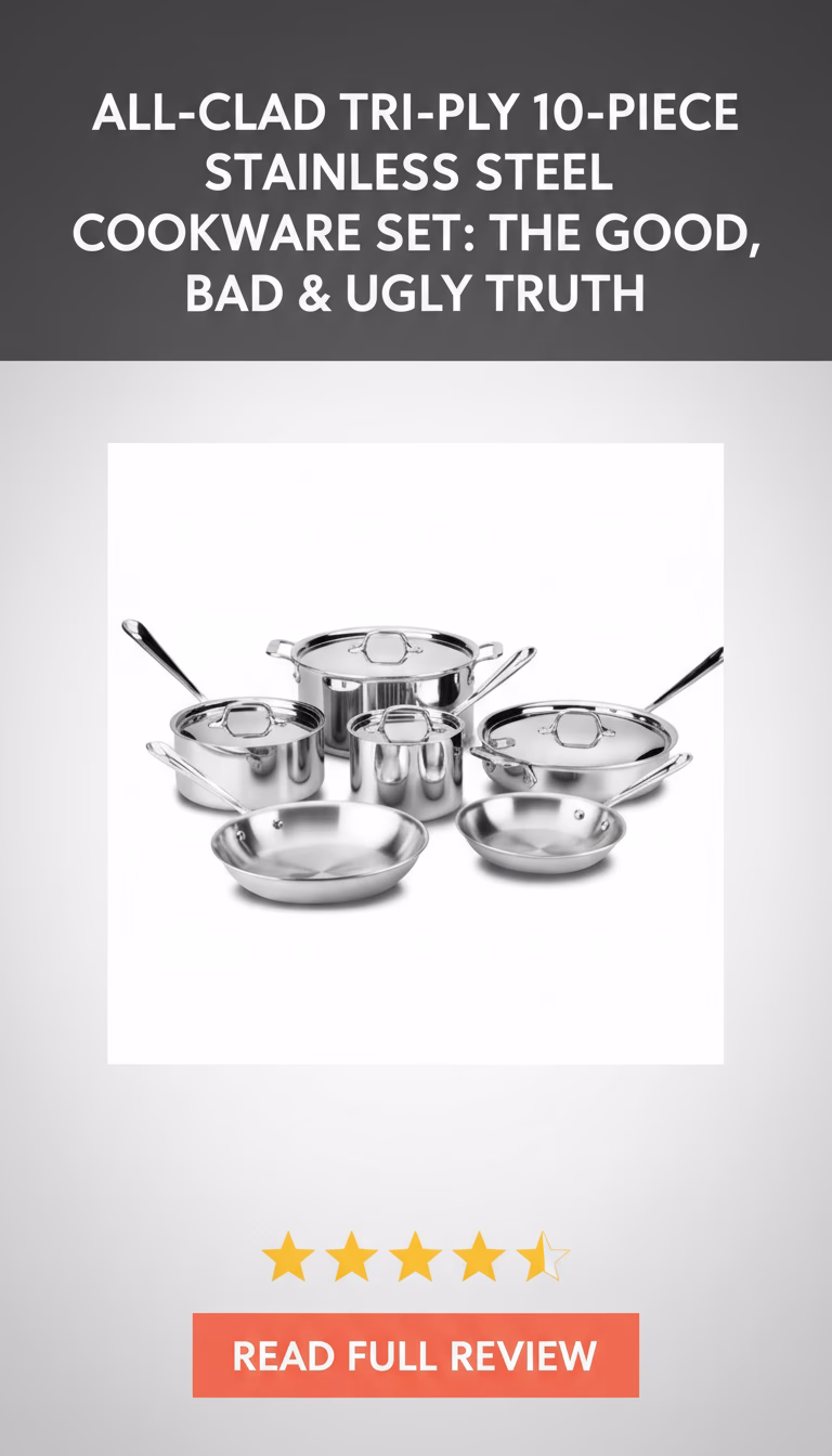 All-Clad All-Clad Tri-Ply 10-Piece Stainless Steel Cookware Set
