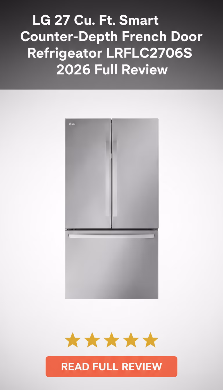 LG 27 Cu. Ft. Smart Counter-Depth French Door Refrigerator LRFLC2706S Review
