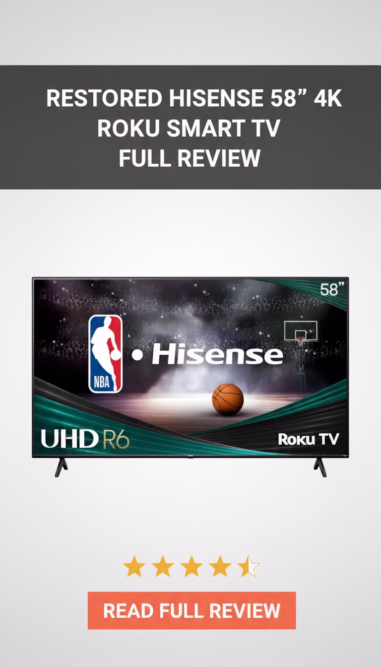 Restored Hisense 58" Class 4K Roku Smart TV 58r6e3 Review