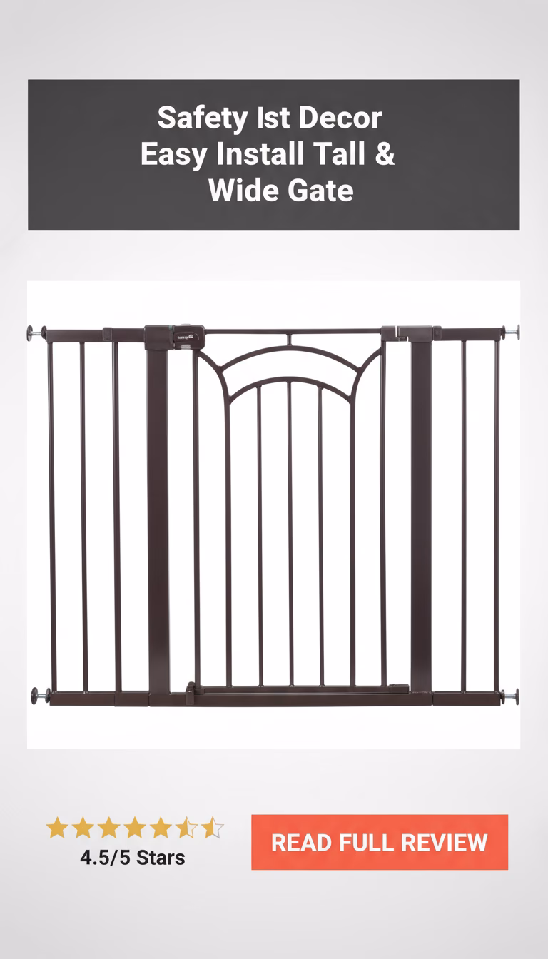Safety 1st Decor Easy Install Tall & Wide Gate