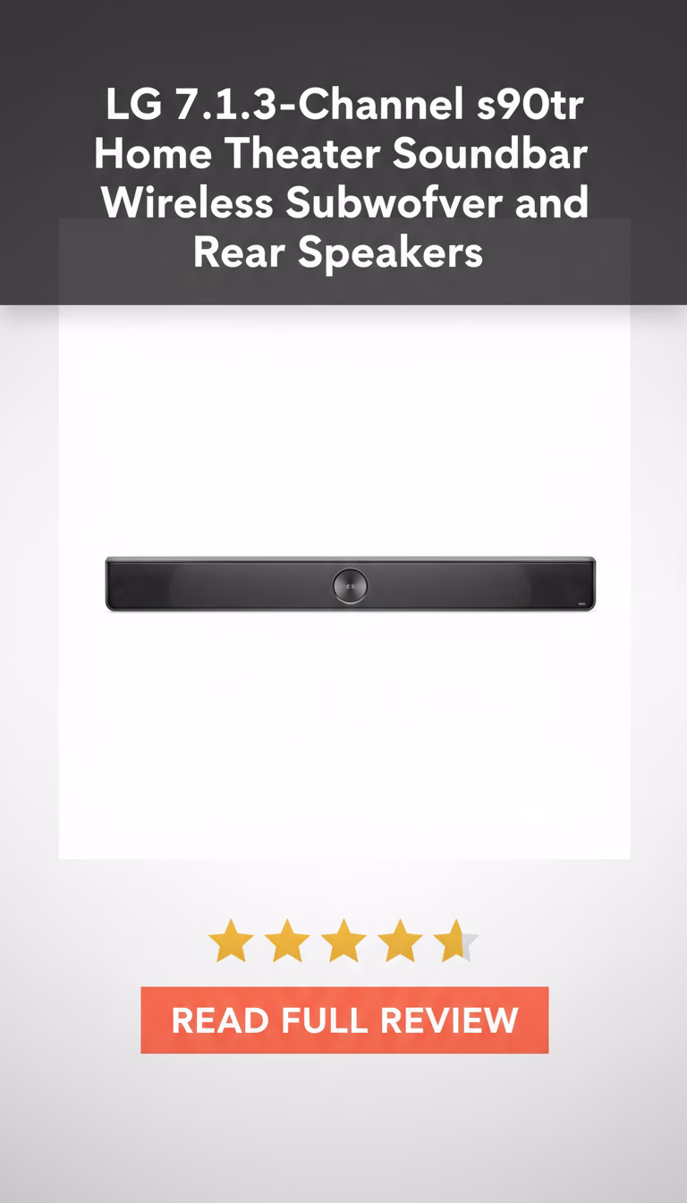 LG LG 7.1.3-Channel s90tr Home Theater Soundbar with Wireless Subwoofer and Rear Speakers