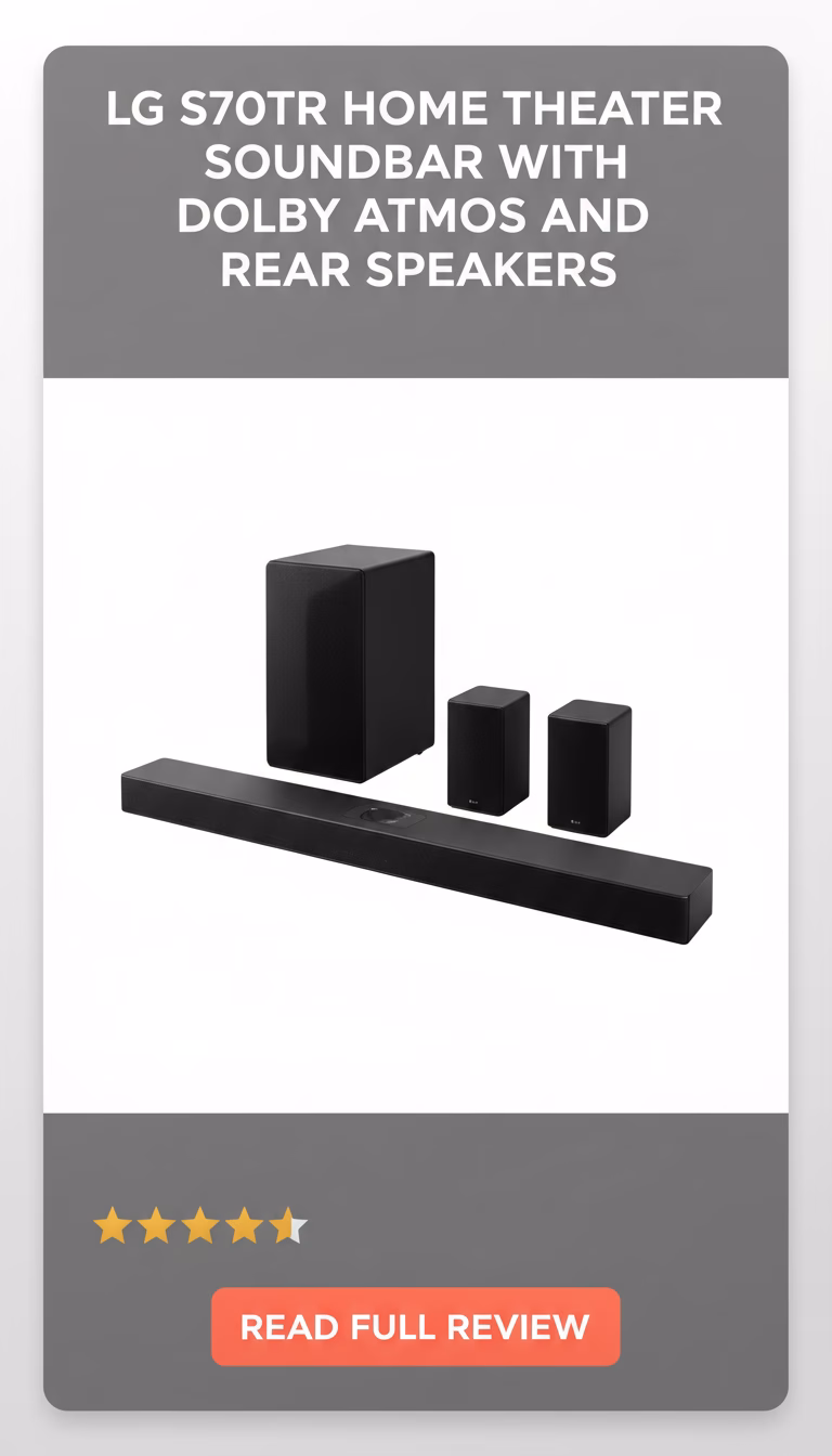 LG LG s70tr Home Theater Soundbar with Dolby Atmos and Rear Speakers