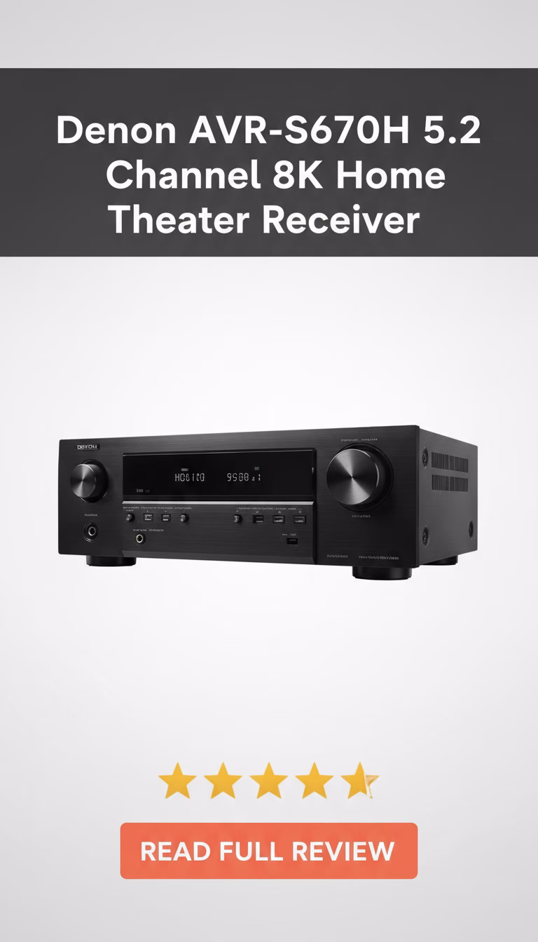 Denon Denon AVR-S670H 5.2 Channel 8K Home Theater Receiver