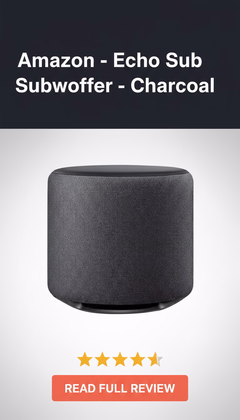 Amazon Amazon - Echo Sub Subwoofer - Charcoal
