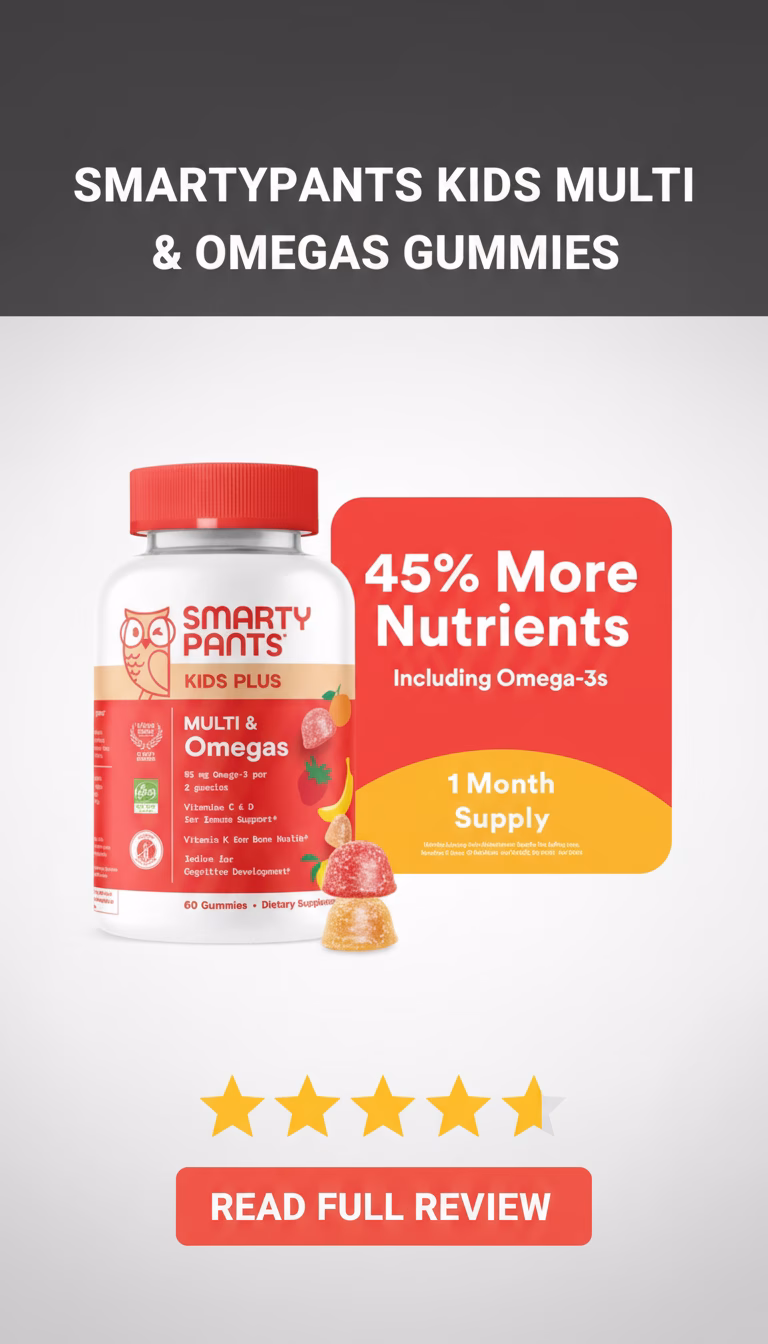 SmartyPants Kids Plus Multi & Omegas 60 Gummies