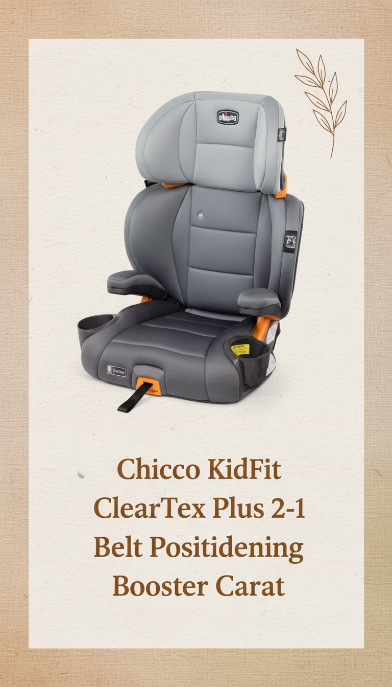 Chicco KidFit ClearTex Plus 2-in-1 Belt Positioning Booster Car Seat