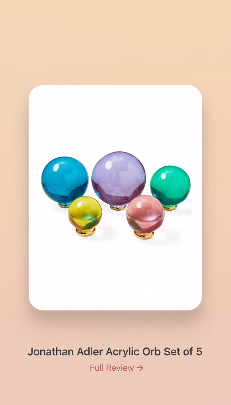 Jonathan Jonathan Adler Acrylic Orb Set of 5