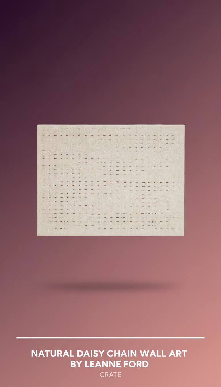 Crate & Barrel Natural Daisy Chain Wall Art by Leanne Ford Review