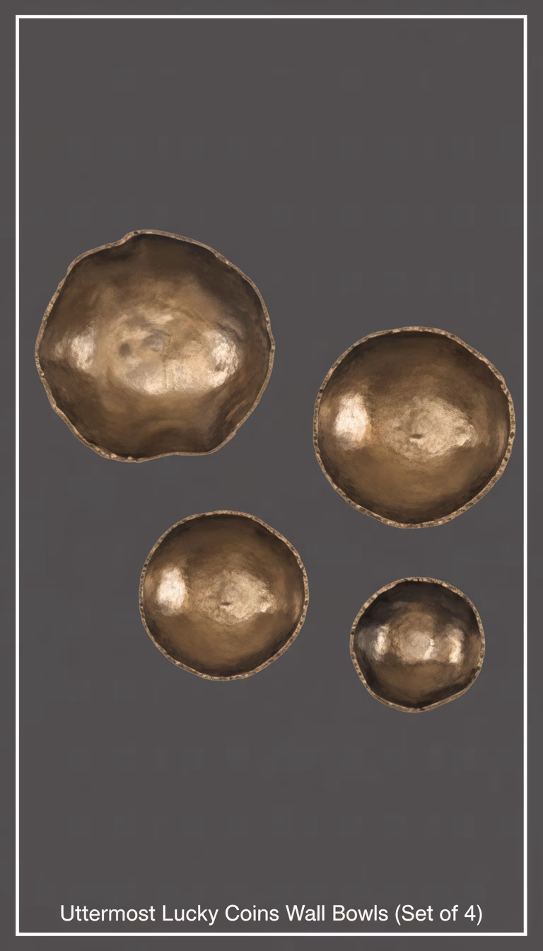 Uttermost Lucky Uttermost Lucky Coins Wall Bowls (Set of 4)