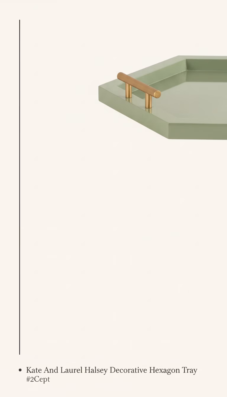 Kate And Kate And Laurel Halsey Decorative Hexagon Tray