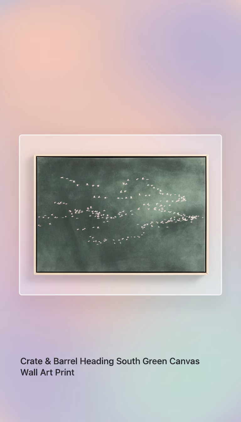 Crate & Barrel Heading South Green Canvas Wall Art Print Review