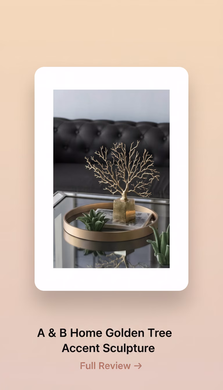 A A & B Home Golden Tree Accent Sculpture