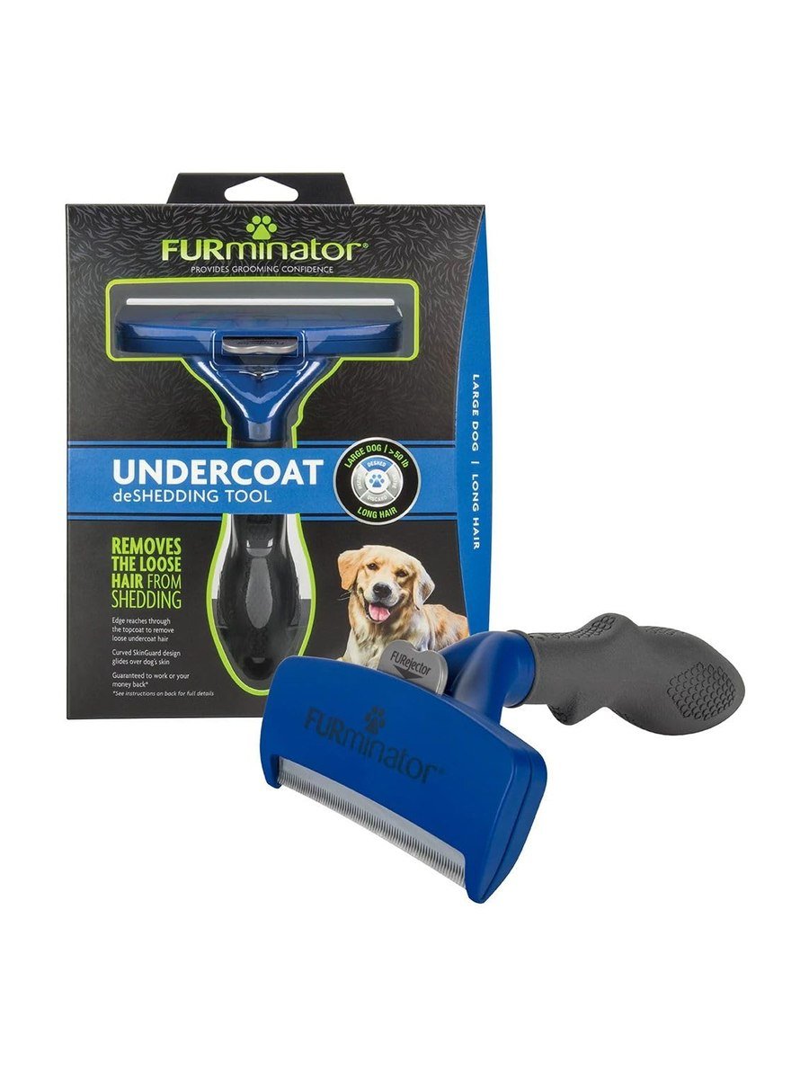 FURminator Large Dog Undercoat deShedding Tool, Long Hair